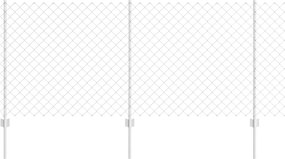 vidaXL Gard cu Stâlp Argintiu 1 x 10 m Oțel