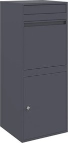 vidaXL Cutie pentru colet cu depozitare Antracit 41 x 38 x 103 cm Oțel