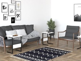 Set 3buc. măsuțe cafea Solamo (negru + alb). 1094339
