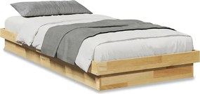 vidaXL Cadru pat fără saltea 80x200 cm lemn masiv de stejar