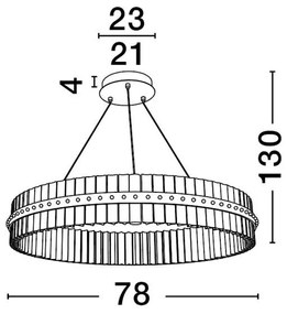 Lustra LED design modern decorativ OLIMPIA D-78cm