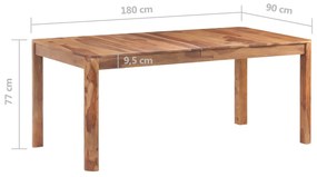 Masa de bucatarie, 180 x 90 x 77 cm, lemn masiv de sheesham 1, Maro deschis, 180 x 90 x 77 cm