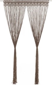 vidaXL Perdea macrame, gri taupe,140 x 240 cm, bumbac