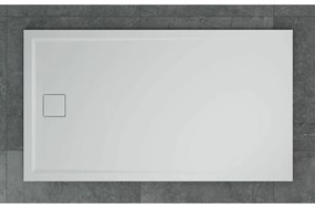 Cadita de dus dreptunghiulara alb SanSwiss Livada W20A 90x120 cm slim