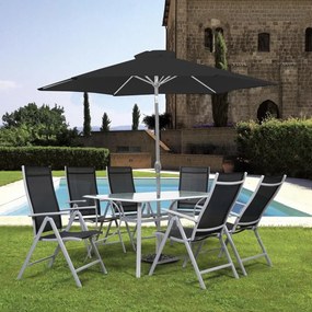 Set mobilier de grădină 8 piese Avenberg HARMONY negru-gri