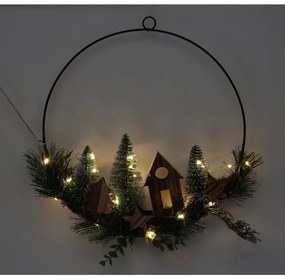Decorațiune de Crăciun suspendată cu LED, Christmas ring, 30 cm