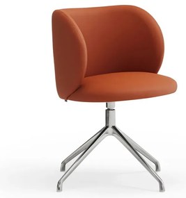 Scaun de sufragerie portocaliu tapițat Mogi – Teulat
