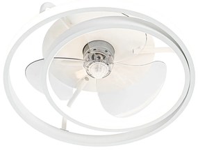 Ventilator de tavan alb 46,5 cm incl. LED cu telecomandă - Kees