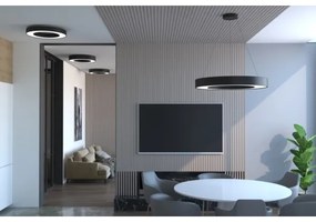 Plafonieră LED dimabilă PASTEL LED/53W/230V 60 cm negru Tuya Immax NEO 07209L + telecomandă