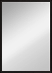 HOMCOM Oglindă Dreptunghiulară de Perete cu Cârlige, Sticlă și MDF, 60x80 cm, Negru | Aosom Romania