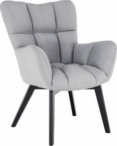 Fotoliu de design, gri/negru, FONDAR