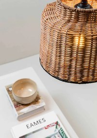 Lustra / Pendul suspendat design natural din ratan SAIPAN 22,5cm