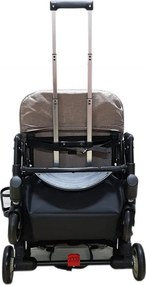 Carucior sport ultracompact pentru copii NOVOKIDS™ Baby C Trolley, Transformabil in troller, Spatar reglabil 3 trepte, Frana picior, Pliabil ,GRI