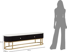 Comoda TV Montpellier, Mauro Ferretti, 150x42x45 cm, fier, multicolor