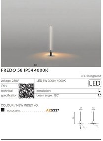 Corp cu tarus iluminat arhitectural exterior IP54 LED FREDO 58
