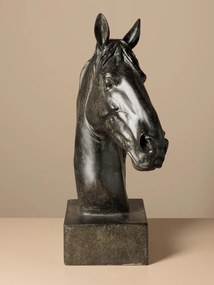 Sculptură cap de cal din rășină pe suport, H40 cm, " Horse "