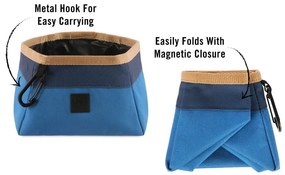 Bol de călătorie pliabil din material textil ø 18 cm River – P.L.A.Y.