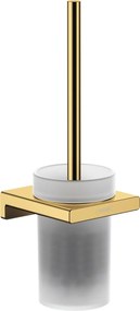 Perie wc cu suport Hansgrohe AddStoris, polished gold optic - 41752990