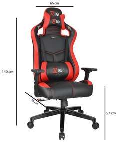 Fotoliu de birou gaming Vilile (roșu + negru) . 1093834