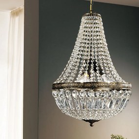 Candelabru stil clasic finisaj auriu antique Arila HL 6-1497/3 Antik/Kristall OR