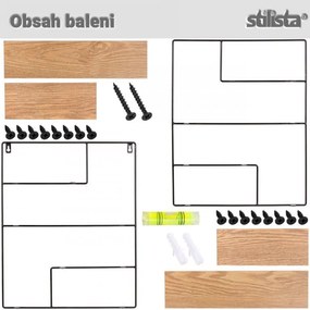 STILISTA Raft de perete,lemn deschis 40 x 49,5 x 11,5 cm