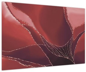 Tablou - Floare abstractă roșie N⁰2 (90x60 cm)