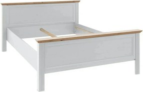 Cadru pat JASMIN 160x200, alb/stejar artisan, PAL
