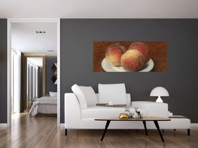 Tablou - Henri Fantin-Latour, Three Peaches on a Plate, reproducere (120x50 cm)