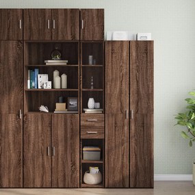 vidaXL Dulap depozitare slim stejar maro 30x42,5x225 cm lemn prelucrat