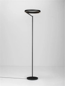 Lampadar circular aluminiu negru LED ADALIZ