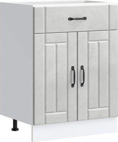 vidaXL Dulap de bucătărie „Lucca” Lemn prelucrat gri beton