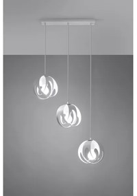 Lustră pe cablu TULOS 3xE27/60W/230V albă Sollux SL.1085