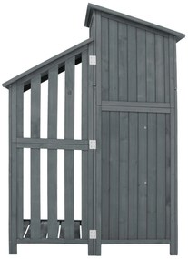 Dulap de grădină cu 2 rafturi, magazie de unelte cu spațiu de depozitare mare, 124L x 46P x 174Î cm, Gri