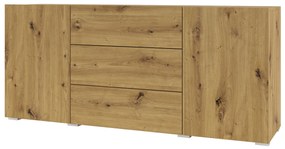 Comodă Avernic Typ 26 (negru + Stejar artisan). 1042059