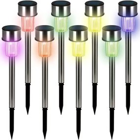 Deuba Set de 8 becuri solare LED - colorate