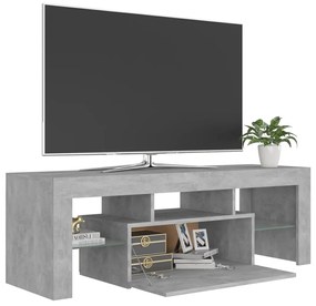 Comoda TV cu lumini LED, gri beton, 120x35x40 cm 1, Gri beton
