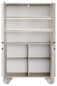 Vitrină cu patru uși Vesper 103 cm - cașmir / mânere negre / picioare rotunde