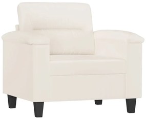349214 vidaXL Fotoliu canapea, bej, 60 cm, textil microfibră
