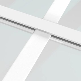Usa de interior, 83x201,5 cm, alb, sticla ESG si aluminiu 1, white and transparent, 83 x 201.5 cm, Grila 3x2