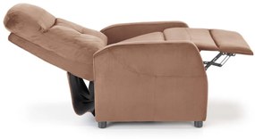 Fotoliu recliner Felipe 2 velvet bej H103 cm