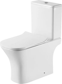Set vas WC cu rezervor alb T2065 capac cu inchidere lenta