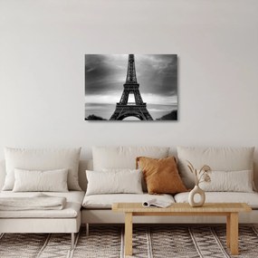 Tablou pe sticlă - Mașină roz în Paris (70x50 cm)