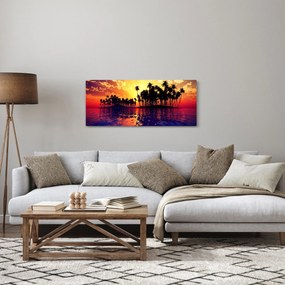 Tablou insulă în apus de soare (120x50 cm)