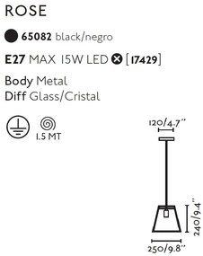 Lustra / Pendul design decorativ industrial ROSE-1