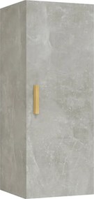 vidaXL Dulap de perete, gri beton, 34,5x34x90 cm, lemn compozit