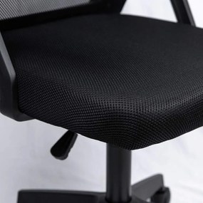 Scaun de birou pentru copii din mesh cu brațe rabatabile OFF 433 negru