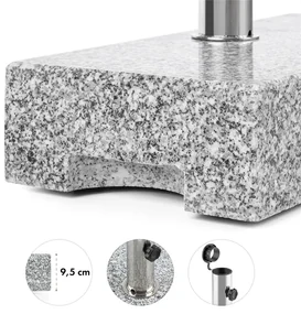 Schirmherr 25HSQ, granit, suport pentru umbrelă, granit lustruit