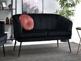 Canapea Etimee S (negru + auriu). Promo -15%. 1111391