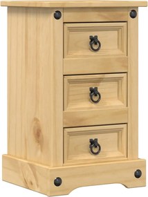 vidaXL Noptieră "Corona", 35x32,5x58 cm, lemn masiv de pin