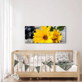 Tablou cu floare galbenă (120x50 cm)